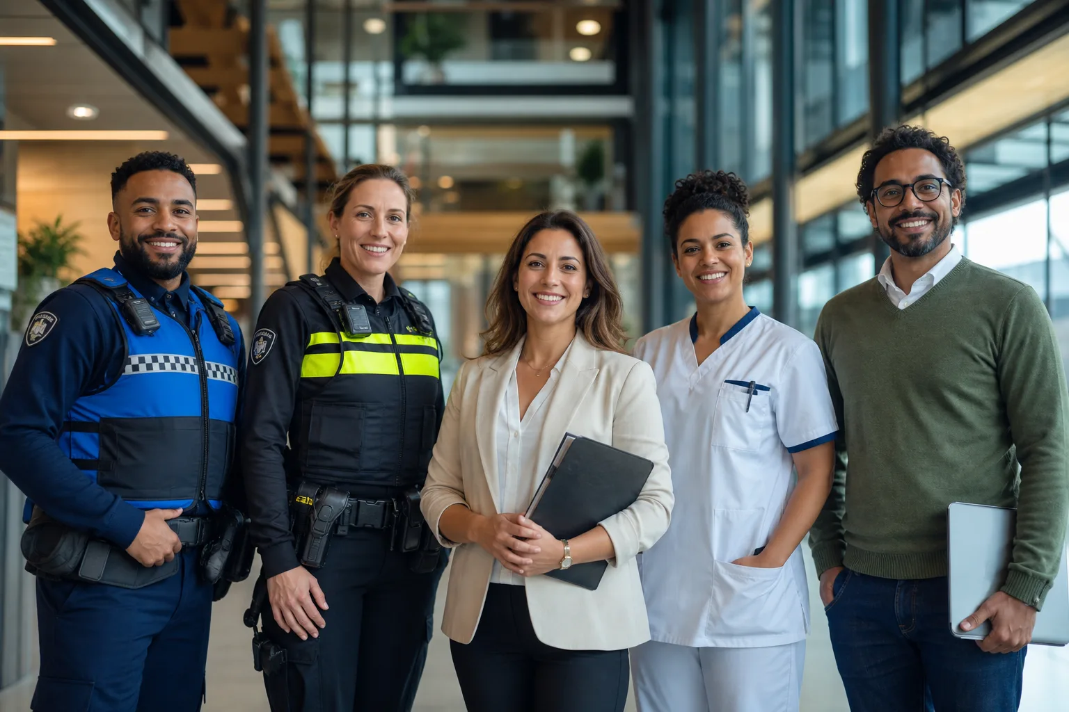 Professionals in veiligheid, toezicht en zorg