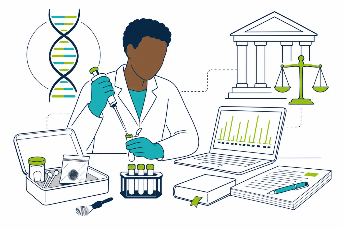 Praktijkillustratie bij Praktijkcursus DNA voor advocaten